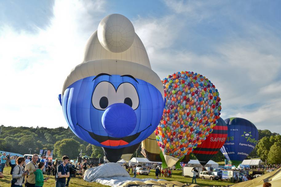 Bristol, Inghilterra. Al via il Bristol International Balloon Fiesta 2014 con magnifiche mongolfiere (Olycom)